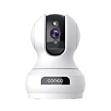 Indoor Camera,Conico 1080P Pan/Tilt Baby Monitor with Camera and Audio,Pet Camera with Motion/Sound Detection,Two-Way Audio,Night Vision,Cloud and Local Storage,WiFi Camera Works with Alexa for Home