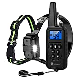 Slopehill Dog Training Collar with Beep, Vibration, Shock and Light Training Modes, Rechargeable Dog Shock Collar with 2600 Feet Remote Range, Waterproof, Adjustable