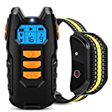 Flittor Dog Training Collar, Shock Collar for Dogs with Remote, Rechargeable Dog Shock Collar, 3 Modes Beep Vibration and Shock Waterproof Bark Collar for Small, Medium, Large Dogs