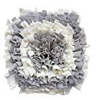 LIVEKEY Pet Snuffle Mat for Dogs, Dog Feeding Mat, Nosework Training Mats for Foraging Instinct Interactive Puzzle Toys (Gray&White)