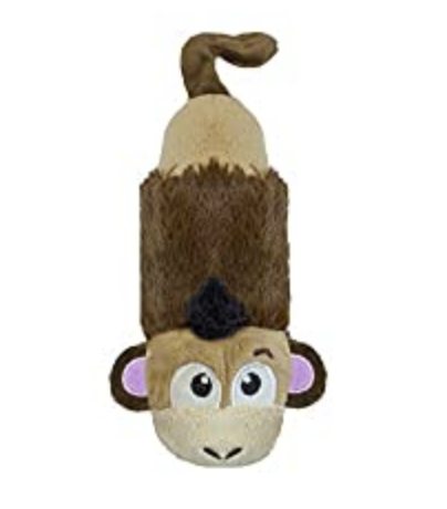 Petstages Just For Fun No Stuffing Plush LiL Squeak Monkey Dog Toy for Small Dogs
